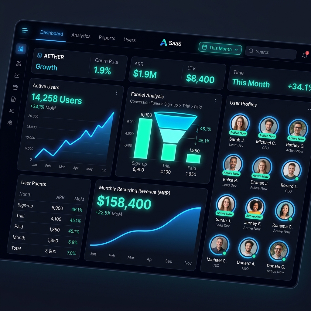 ScaleFlow SaaS Platform Trial Performance Charts